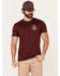Image #2 - Troll Co Men's Winged Support Short Sleeve Graphic T-Shirt, Maroon, hi-res