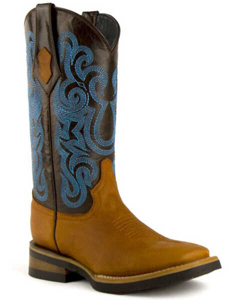 Image #1 - Ferrini Women's Brown Maverick Western Boots - Broad Square Toe , Brown, hi-res