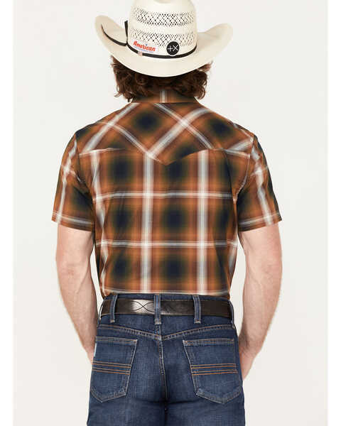 Image #4 - Pendleton Men's Frontier Large Plaid Short Sleeve Western Shirt , Brown, hi-res