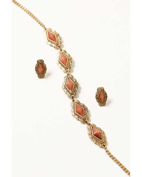 Image #1 - Shyanne Women's Golden Hour Choker & Earrings Jewelry Set, Gold, hi-res