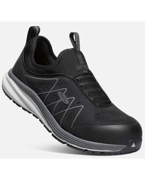 Keen Men's Vista Energy Shift Lace-Up Work Sneakers - Carbon Toe, Black, hi-res