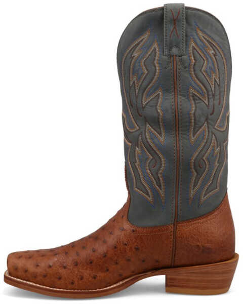 Image #3 - Twisted X Men's 13" Exotic Full Quill Ostrich Western Boots - Square Toe, Grey, hi-res