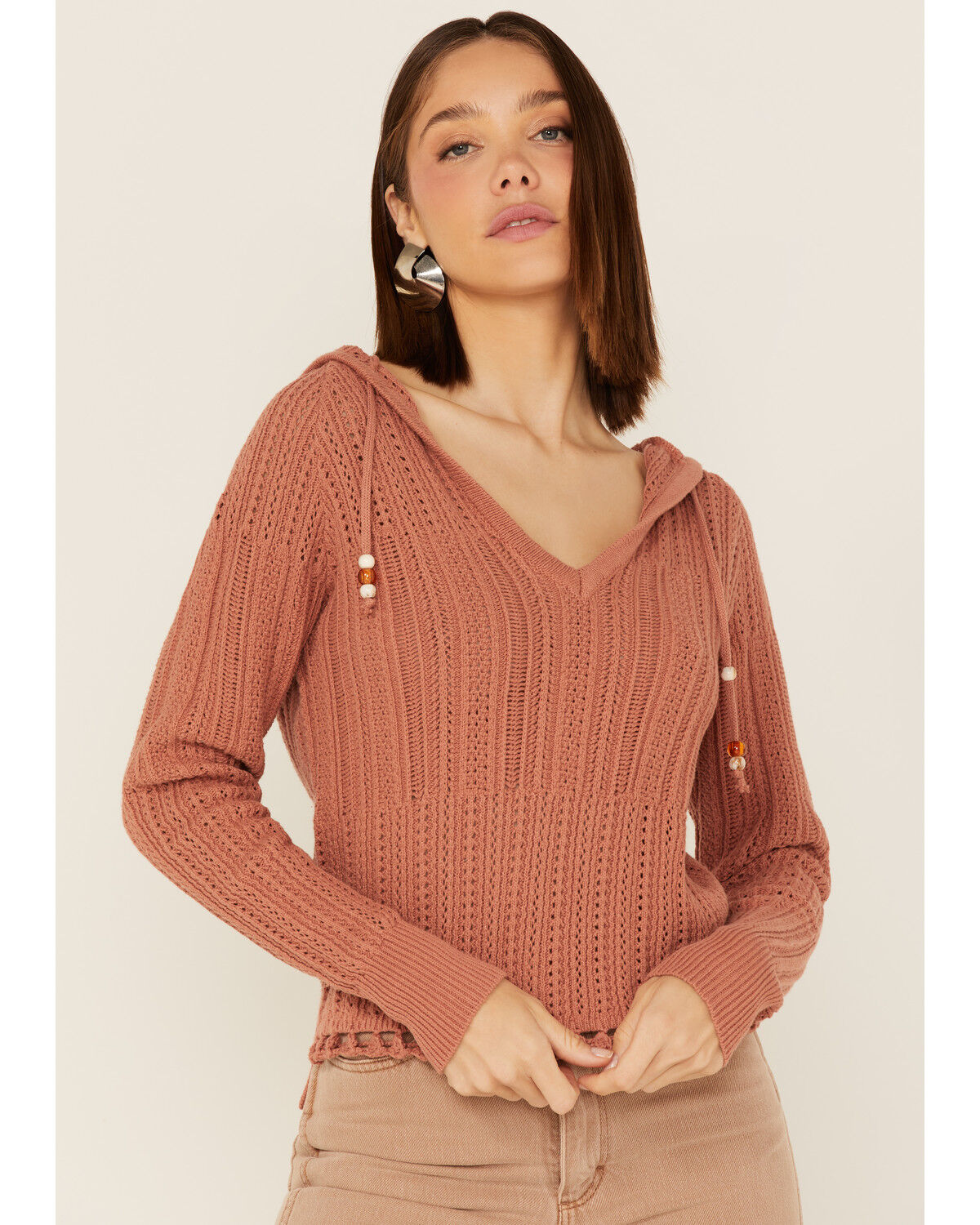 Image #1 - Heartloom Women's Devin Knit Hoodie, Rust Copper, hi-res