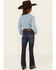 Shyanne Little Girls' Dark Wash Bootcut Stretch Jeans, Dark Wash, hi-res