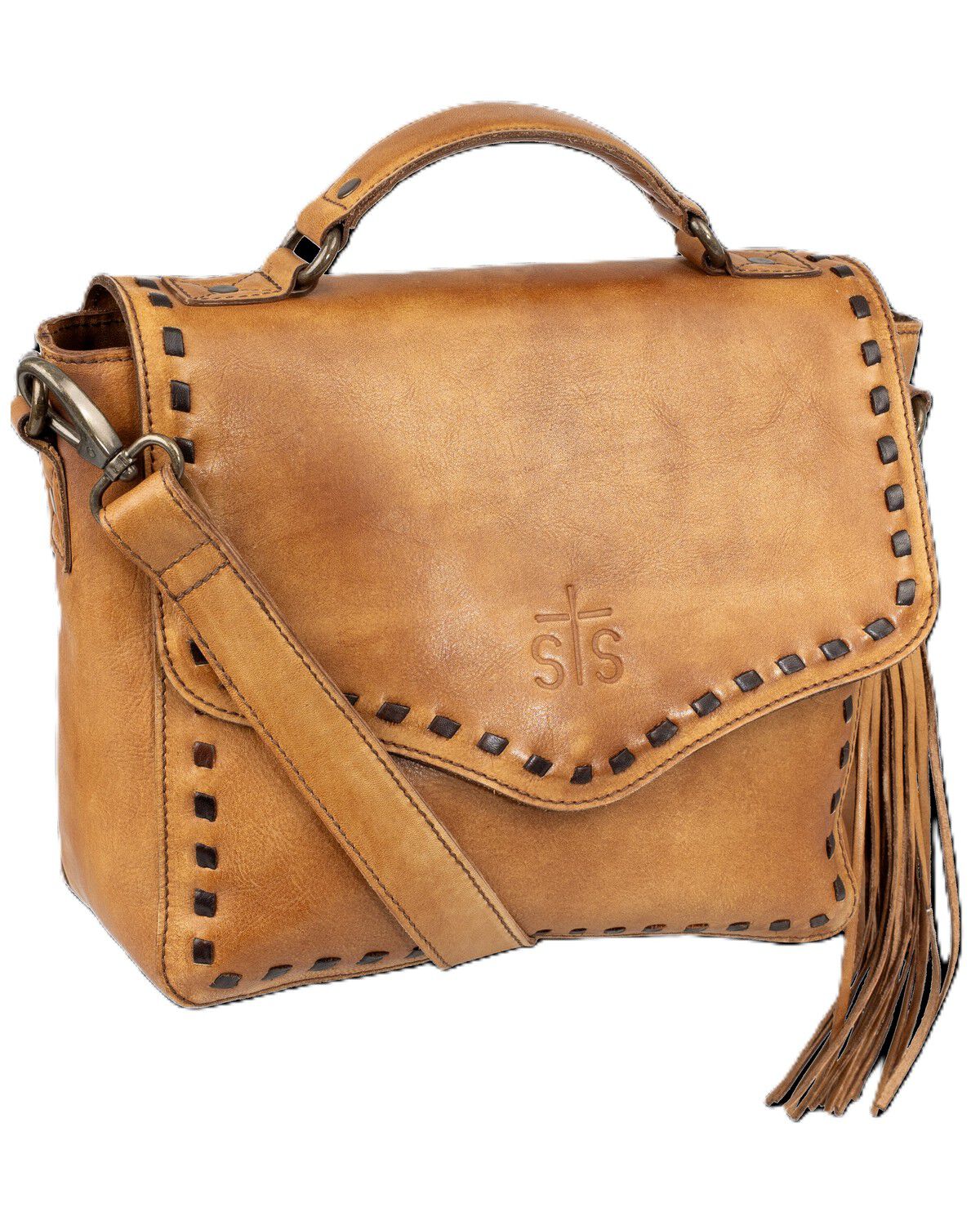 STS Ranchwear by Carroll Women's Bandera Dakota Crossbody Bag, Caramel, hi-res