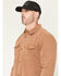 Image #2 - Hawx Men's Sal Twill Solid Button-Down Work Shirt Jacket, Rust Copper, hi-res