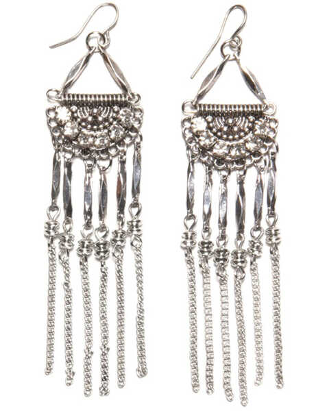 Image #1 - Cowgirl Confetti Women's Slinky Sparkle Earrings, Silver, hi-res