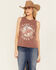 Image #1 - Rock & Roll Denim Women's Horse Graphic Tank Top, Chocolate, hi-res