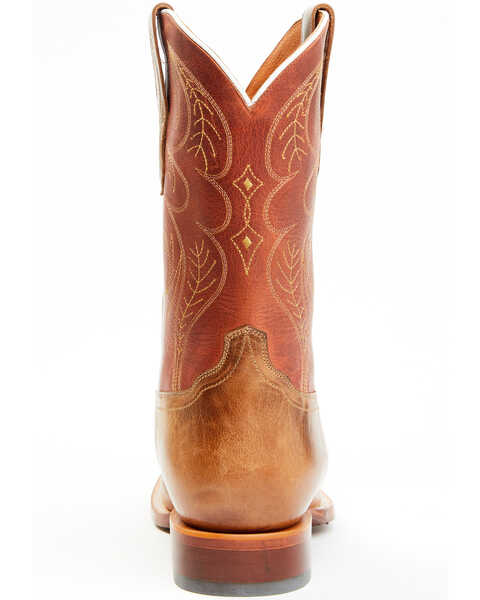Image #5 - Cody James Men's Upper Two-Tone Leather Western Boots - Broad Square Toe , Orange, hi-res
