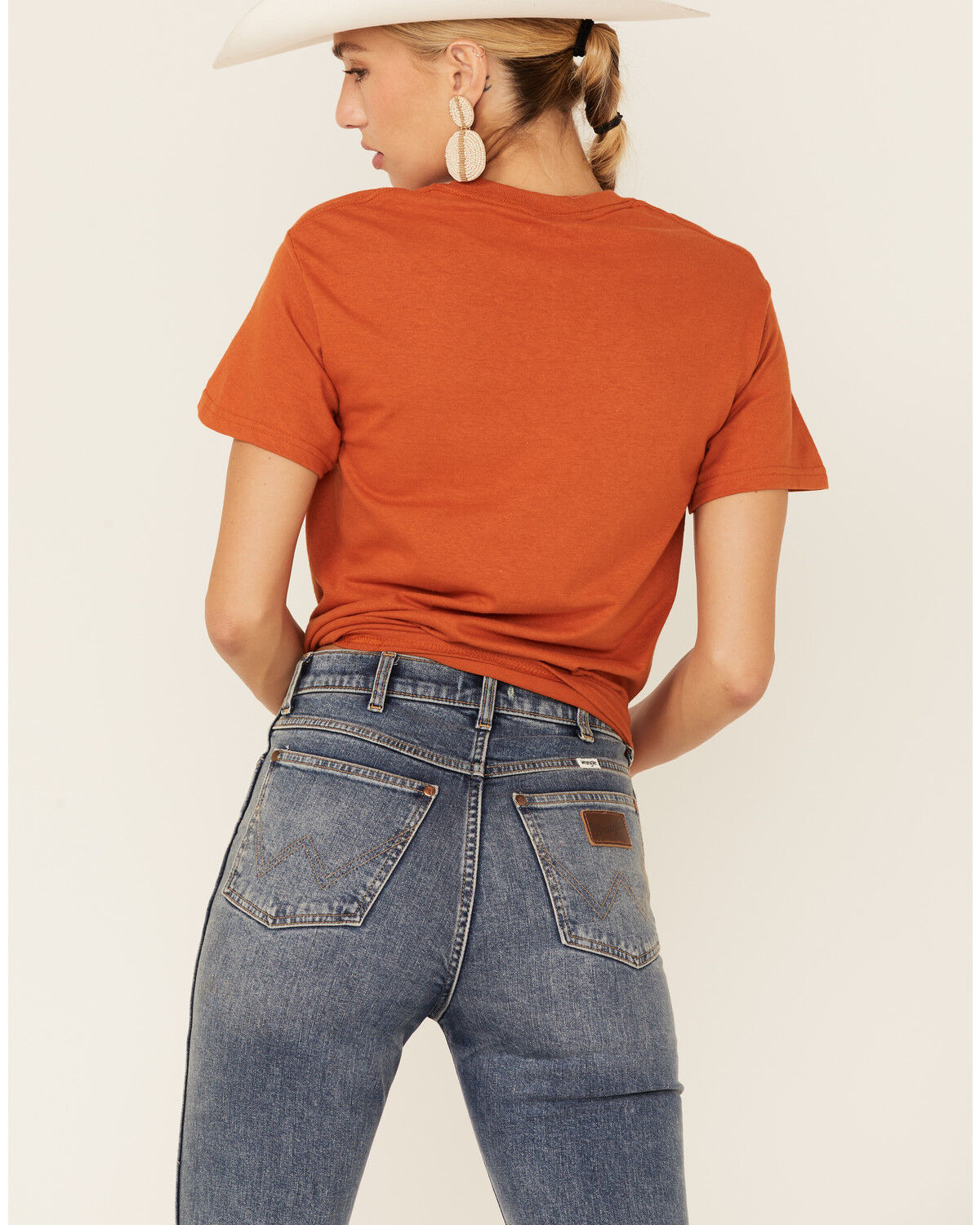Image #3 - Wondery Women's Rust Desert Bound Steer Head Graphic Tee, Rust Copper, hi-res