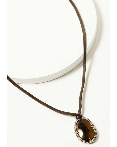 Image #1 - Shyanne Women's Americana Pendant Necklace , Brown, hi-res