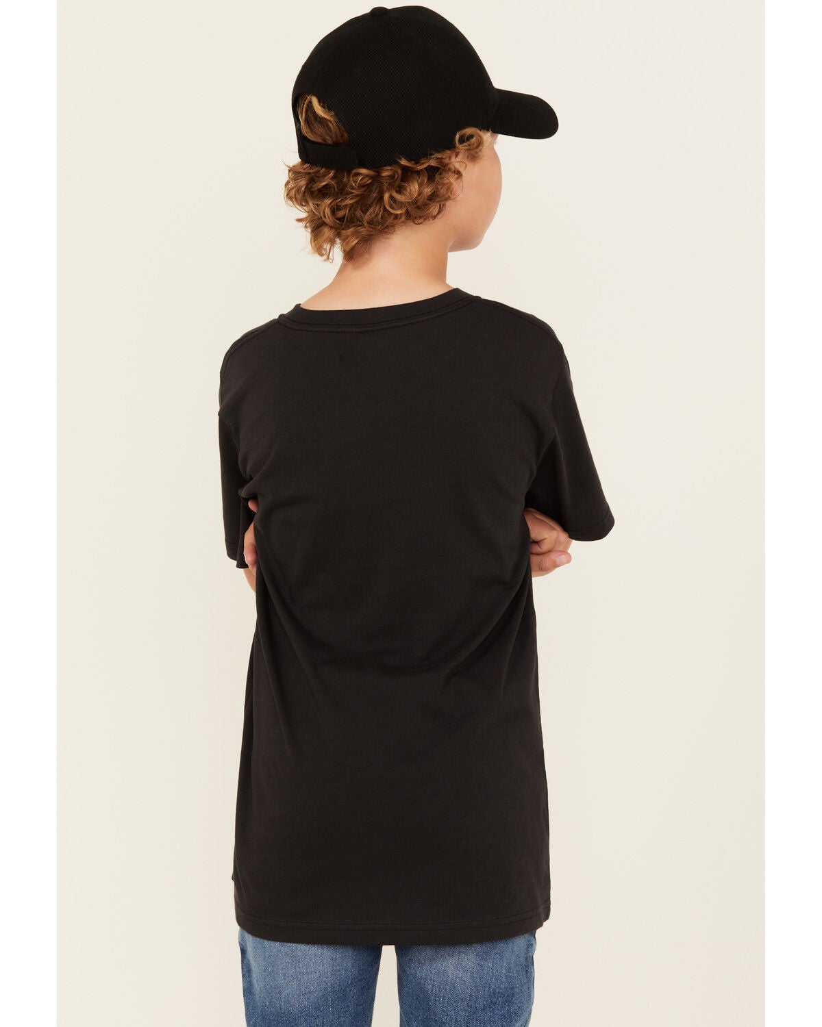Image #4 - Carhartt Boys' Solid Short Sleeve Pocket T-Shirt, Black, hi-res