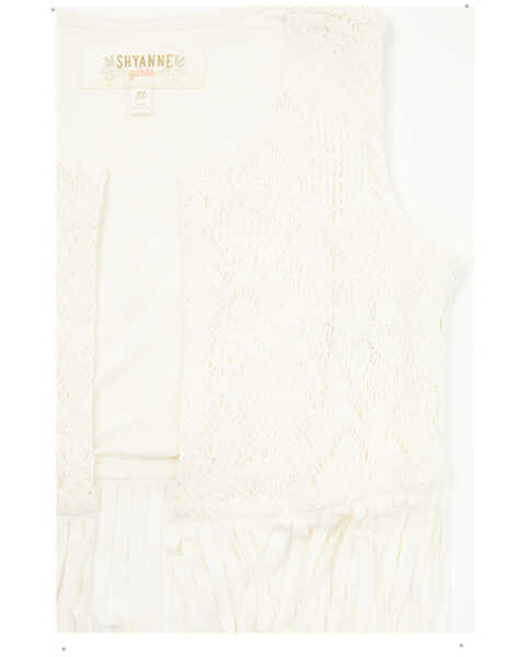 Image #2 - Shyanne Toddler Girls' Flawless Fringe Lace Vest , Cream, hi-res