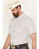 Image #2 - Cody James Men's Lake Travis Plaid Print Short Sleeve Snap Western Shirt - Tall, White, hi-res