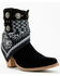 Image #1 - Dingo Women's Suede Bandida Western Booties - Round Toe, Black, hi-res