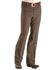 Image #2 - Circle S Men's Stretch Slacks - Big - Up to 50" Waist, Hthr Chestnut, hi-res
