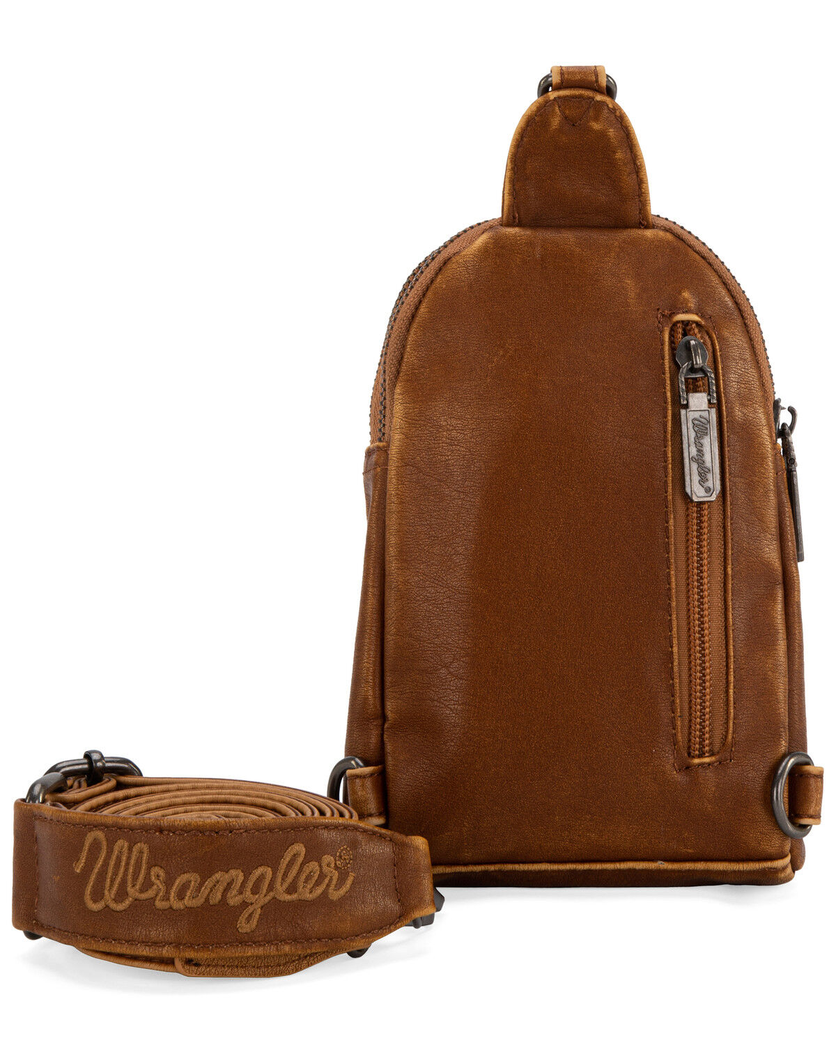 Image #2 - Wrangler Women's Metallic Sling Bag, Brown, hi-res