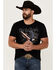 Image #1 - Cody James Men's Eagle Short Sleeve Graphic T-Shirt, Black, hi-res