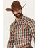Image #2 - Cody James Men's Ricardo Plaid Print Long Sleeve Snap Western Shirt - Big, Tan, hi-res
