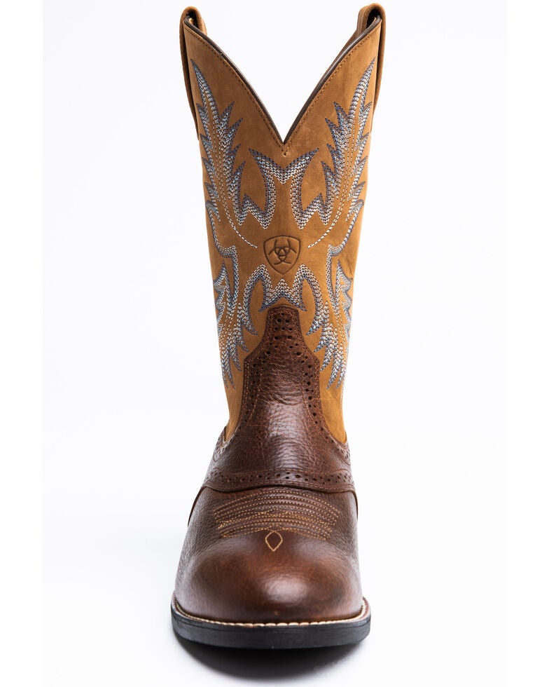 Ariat Barrel Brown Stockman Cowboy Boots Round Toe Sheplers