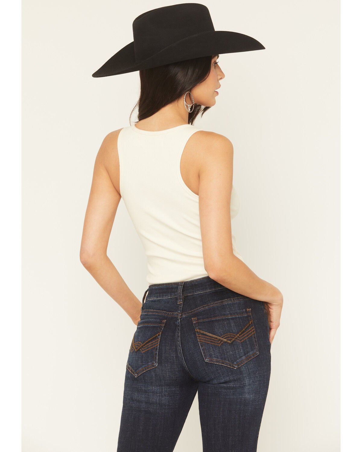 Image #5 - Idyllwind Women's Mama Tried Ribbed Graphic Tank, Cream, hi-res