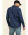 Image #2 - Moonshine Spirit Men's Floral Camo Print Long Sleeve Western Shirt, Navy, hi-res