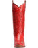 Circle G Women's Leather Western Boots - Snip Toe, Red, hi-res