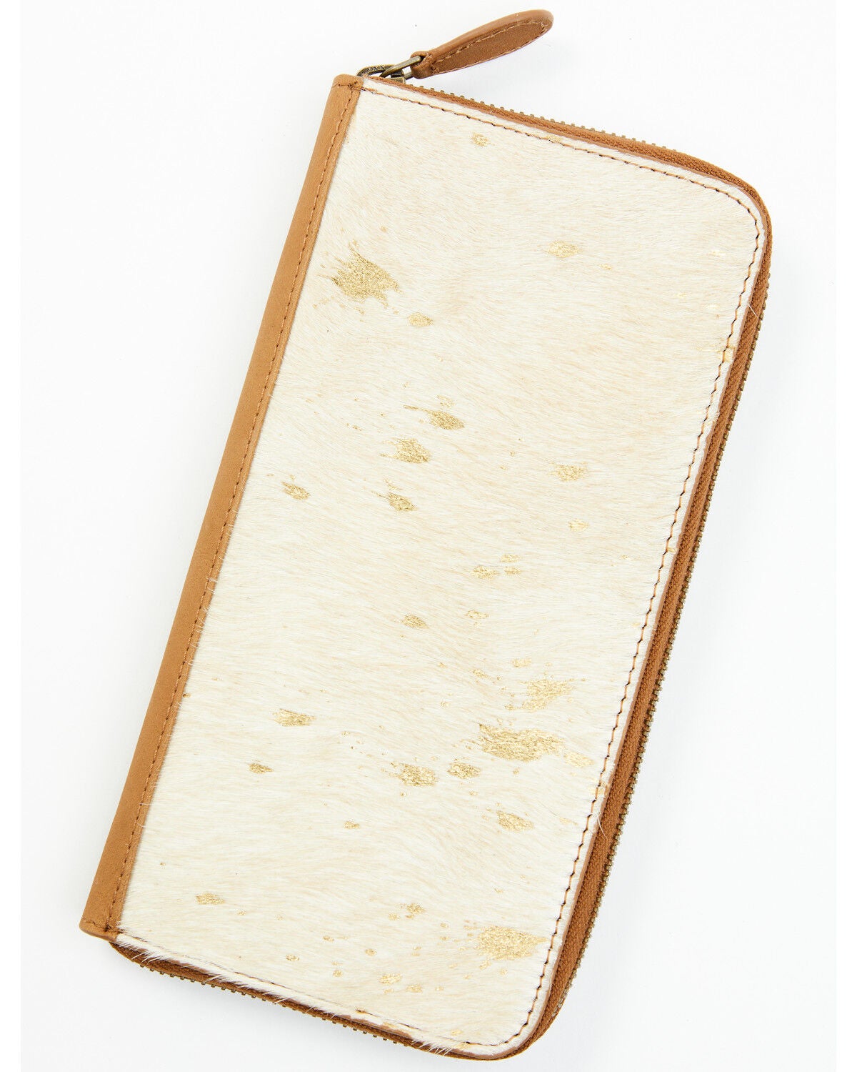 Shyanne Women's Gold Foil Hair-On Wallet, Gold, hi-res