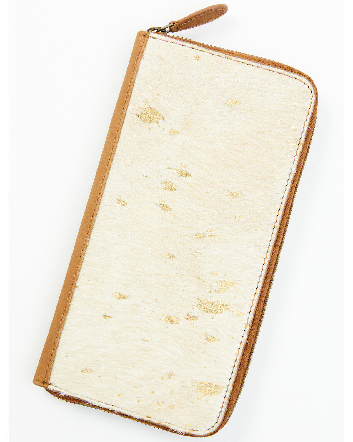 Image #1 - Shyanne Women's Gold Foil Hair-On Wallet, Gold, hi-res