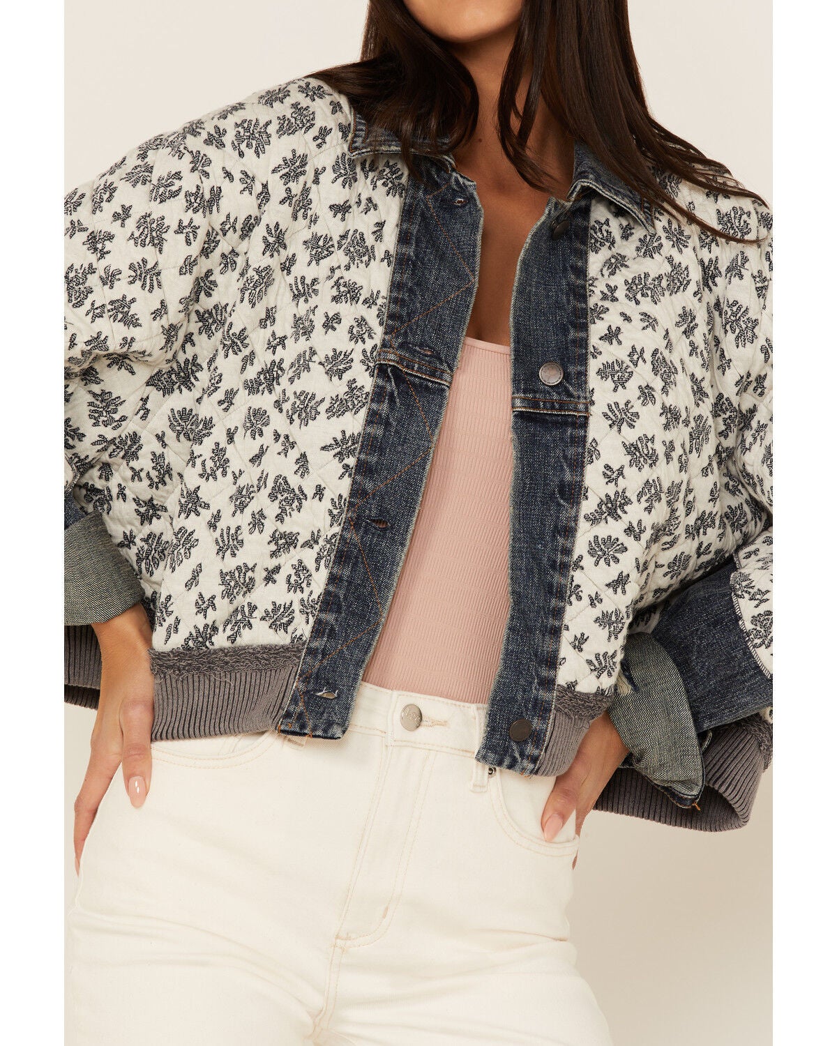 Free People Ditsy Denim Jacket