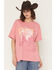 Image #1 - Wrangler Retro Women's Buckin' Short Sleeve Graphic Tee, Pink, hi-res
