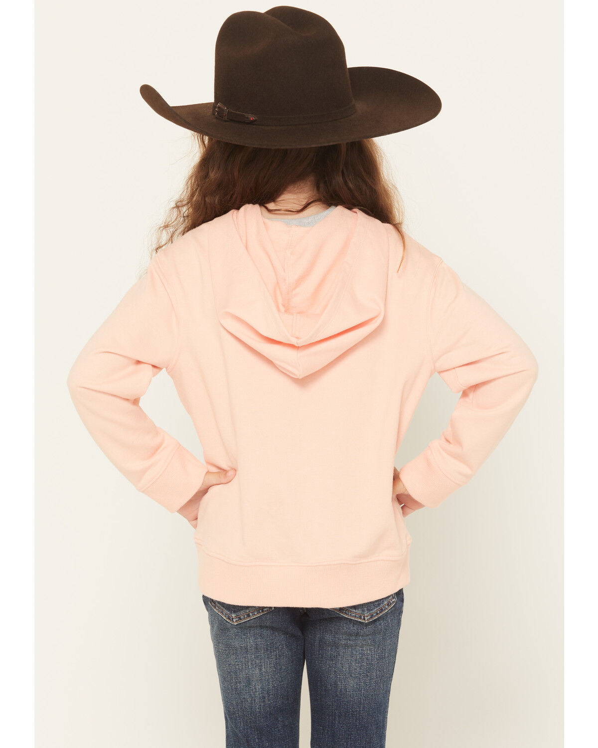 Image #4 - Wrangler Girls' Classic Logo Hoodie, Pink, hi-res