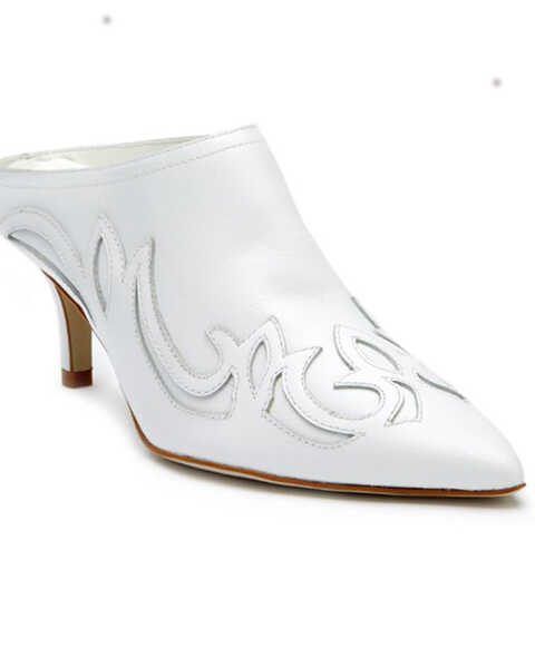 Matisse Women's Marcell Western Mules - Pointed Toe, White, hi-res