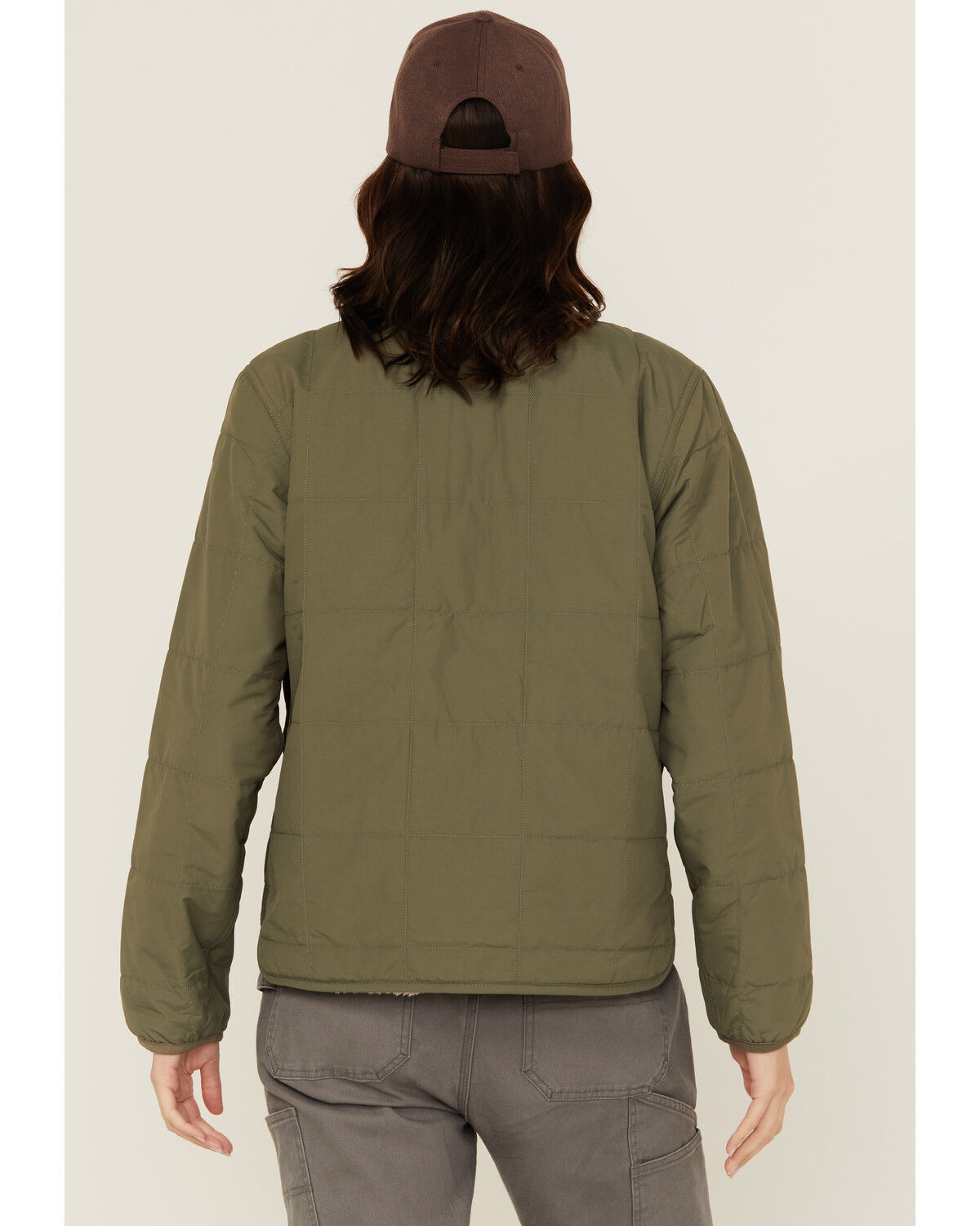 Image #4 - Carhartt Women's Rain Defender® Loose Fit Lightweight Insulated Jacket, Olive, hi-res