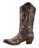 Circle G Distressed Bone Dragonfly Embroidered Boots - Snip Toe, Brown, hi-res