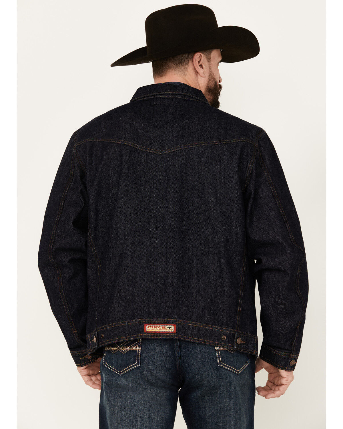 Image #4 - Cinch Men's Dark Wash Denim Jacket, Indigo, hi-res