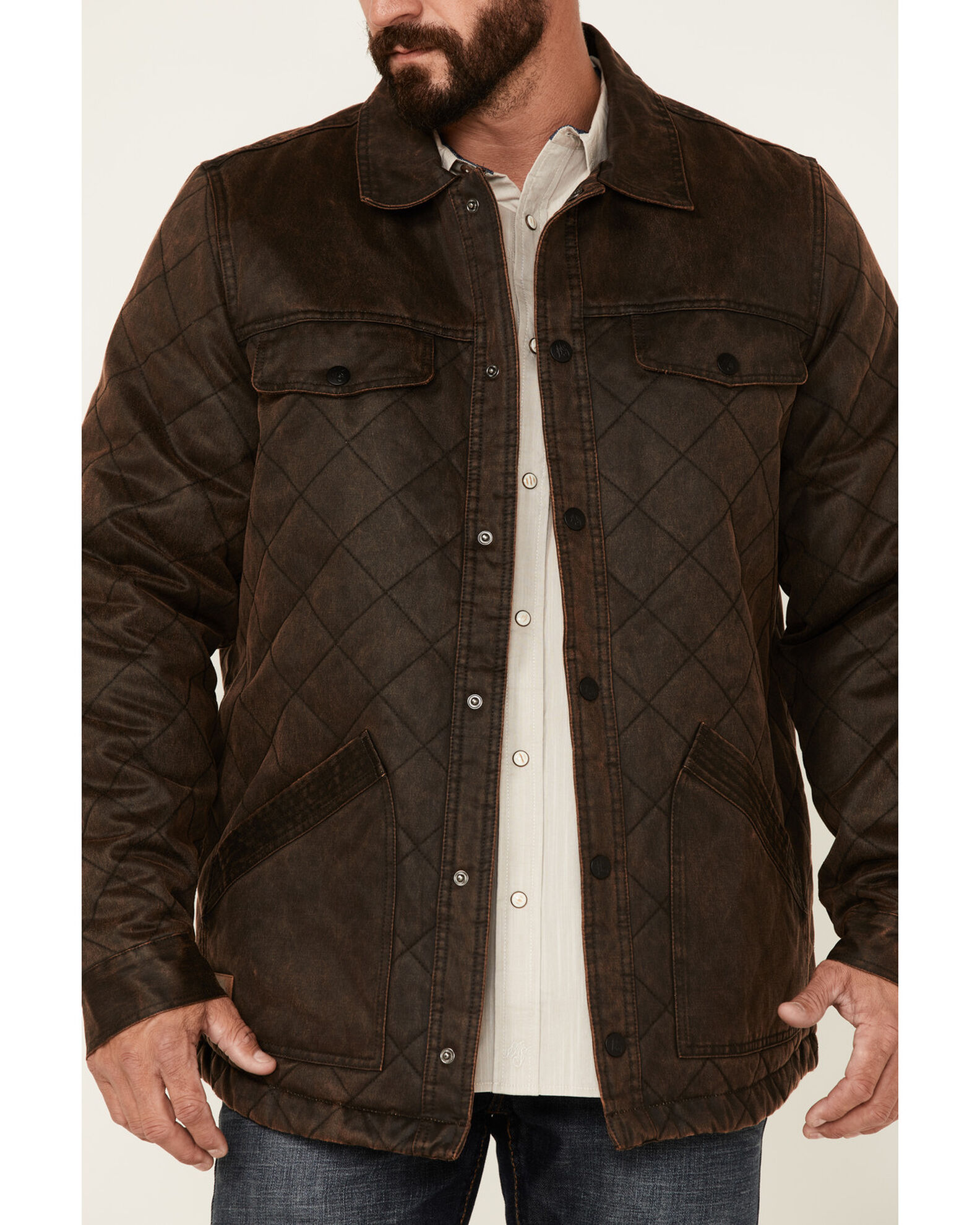 Oilskin motorcycle jacket top