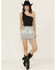 Image #1 - Blue B Women's Light Wash Fringe Mini Denim Skirt, , hi-res