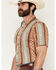 Image #2 - Cody James Men's Southwestern Stripe Print Short Sleeve Button-Down Stretch Western Shirt, Brown, hi-res