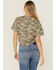 Image #4 - Youth in Revolt Women's Camo Print Seamed Tee, Olive, hi-res