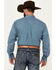 Image #4 - Cinch Men's Geo Print Long Sleeve Button-Down Western Shirt, Teal, hi-res