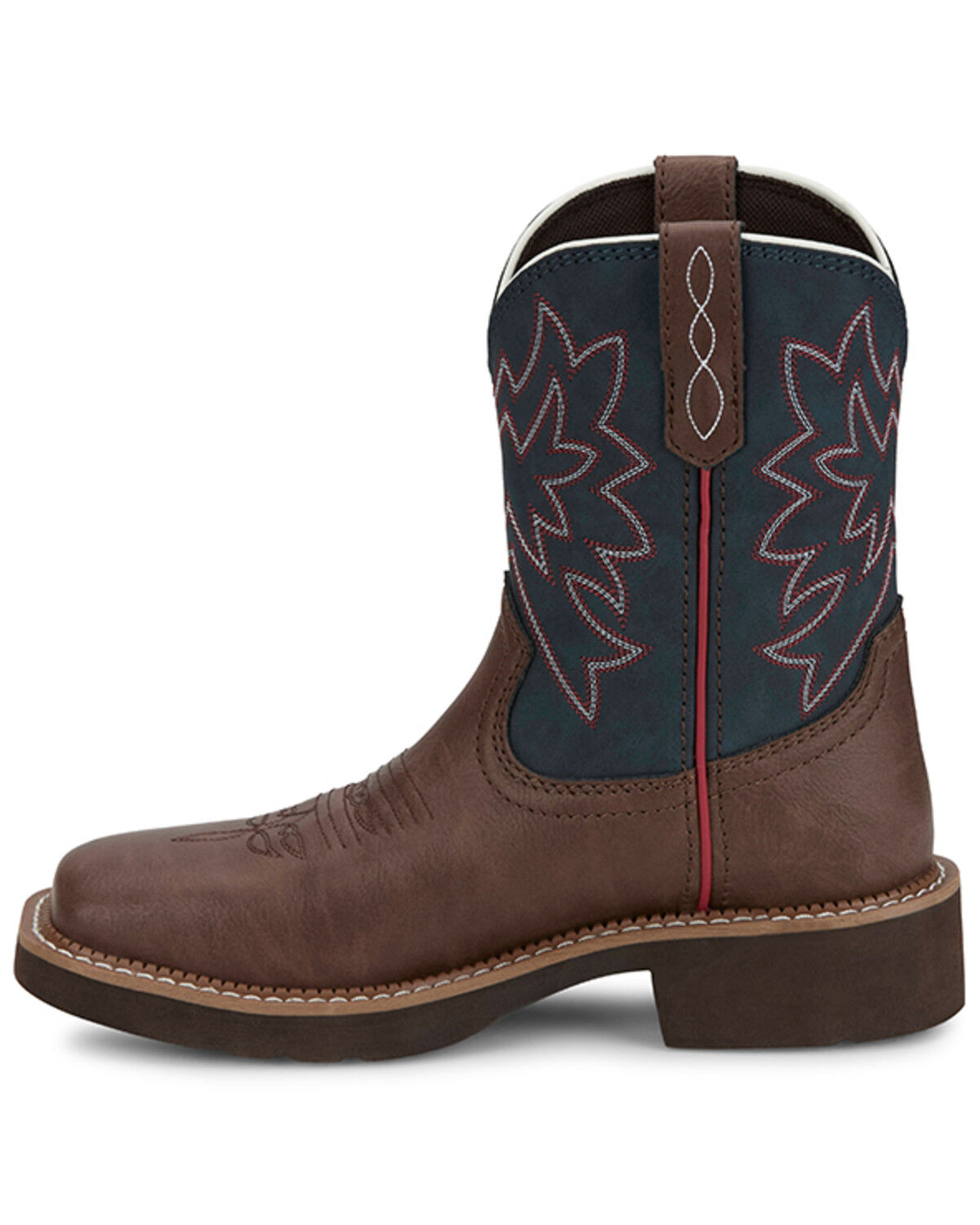 Image #3 - Justin Women's Gypsy Western Boots - Broad Square Toe, Brown, hi-res