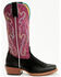 Image #2 - Justin Women's Breaking News Suede Western Boots - Square Toe, Black, hi-res