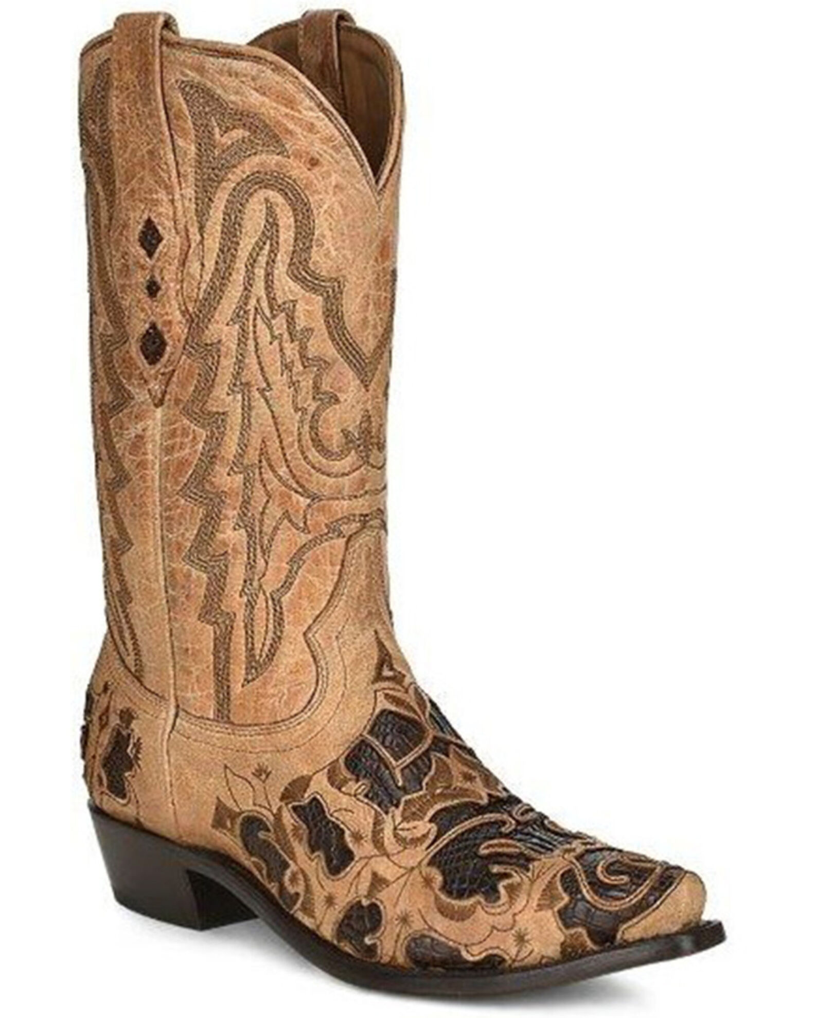 Corral Men s Exotic Alligator Western Boots Snip Toe Sheplers