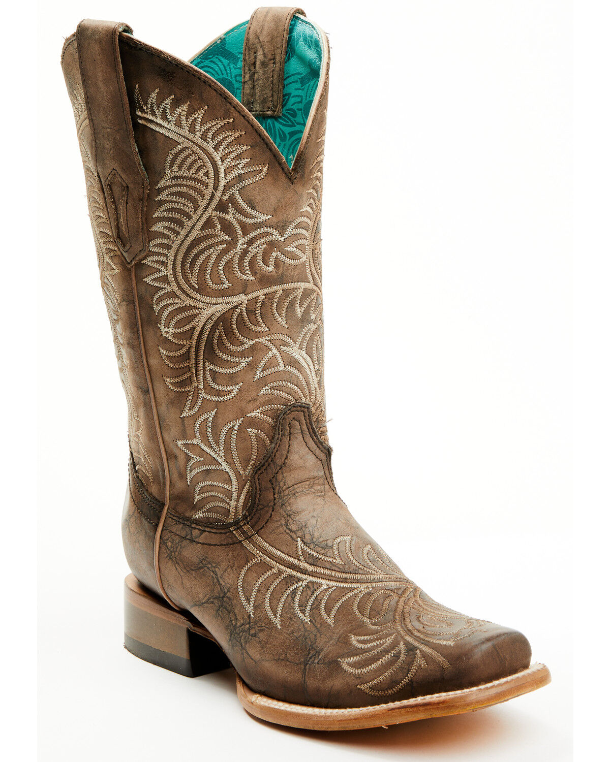 Image #1 - Corral Women's Embroidered Western Boots - Square Toe, Brown, hi-res