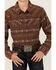 Image #3 - Cody James Boys' Resource Southwestern Print Long Sleeve Snap Flannel Shirt, Rust Copper, hi-res