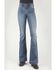 Image #1 - Stetson Women's 921 Light Wash High Rise Plain Pocket Flare Jean, Blue, hi-res