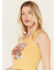 Image #2 - Youth in Revolt Women's California Motorcycle Cropped Tank, Yellow, hi-res