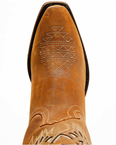 Laredo Women's Eagle Cut-Out Western Boots - Snip Toe, Honey, hi-res