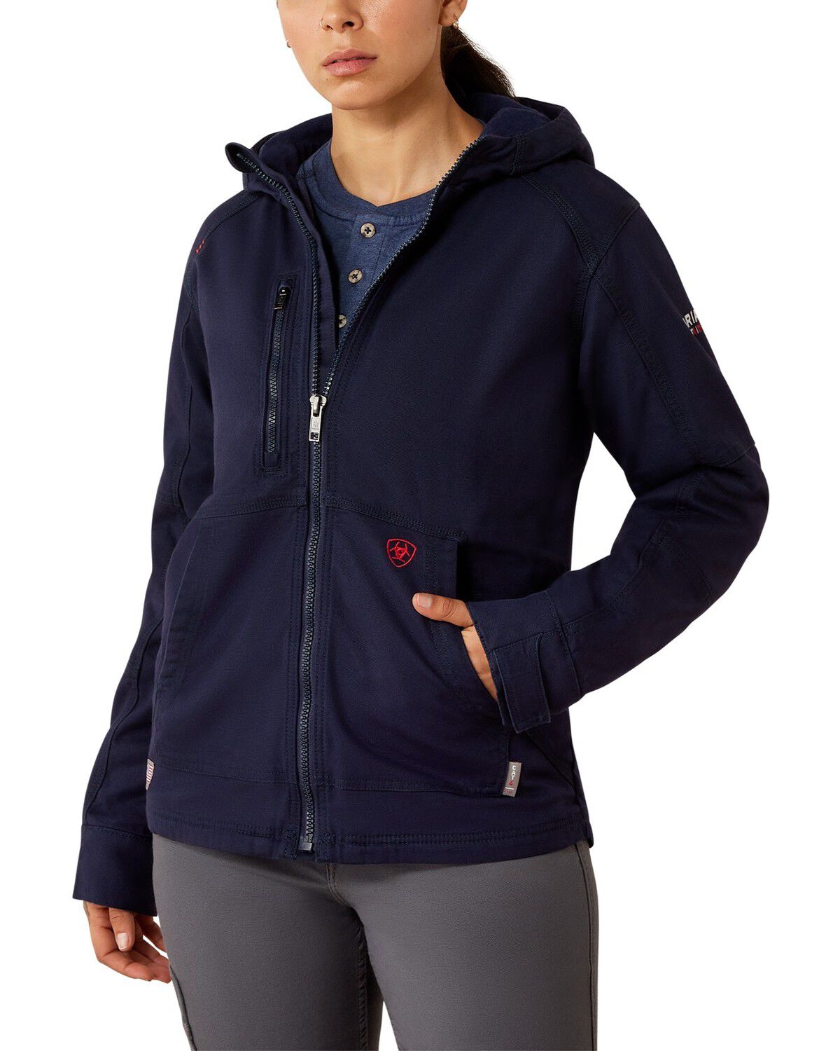 Ariat Women's FR &reg; Duralight Cordura &reg; Canvas Jacket, Navy, hi-res